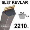 Courroie 5L87 Kevlar Trapézoïdale. 15,8 mm x 2210 mm.