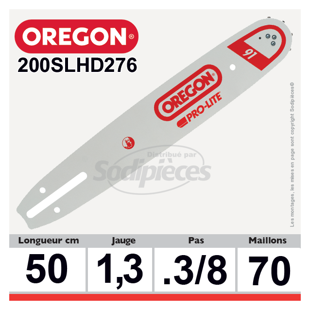 Guide 200SLHD276 OREGON Pro Lite D276. 50 cm