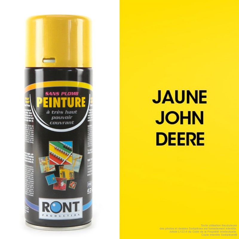 Bombe peinture jaune John-Deere