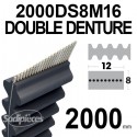 Courroie tondeuse double denture 2000DS8M12. 12 mm x 2000 mm