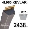 Courroie tondeuse 4L96 Kevlar Trapézoïdale 12,7 mm x 2438 mm Destockage