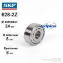 Roulement à billes 628-2RZ SKF. Double étanchéité