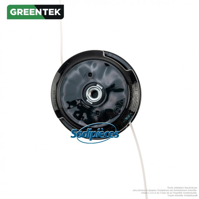 Tête débrousailleuse 106mm Tap & Go avec aluminium Greentek M10x1.25