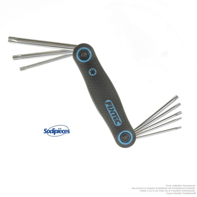 Jeu de 8 clés Torx pliantes T9-T40- Ensemble de clés Torx pliable - 8 pièces